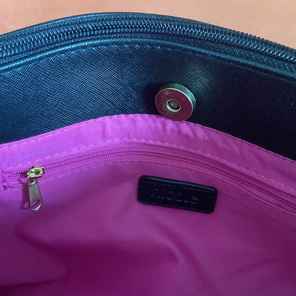 Nicole by Nicole Miller handbag. NWOT in black saffiano-type finish. - Picture 8 of 11